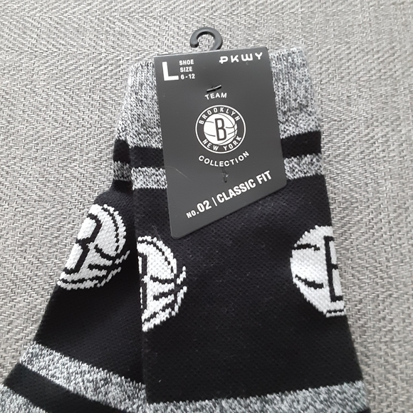 NBA BROOKLYN NETS Crew Mens Socks - Picture 2 of 6